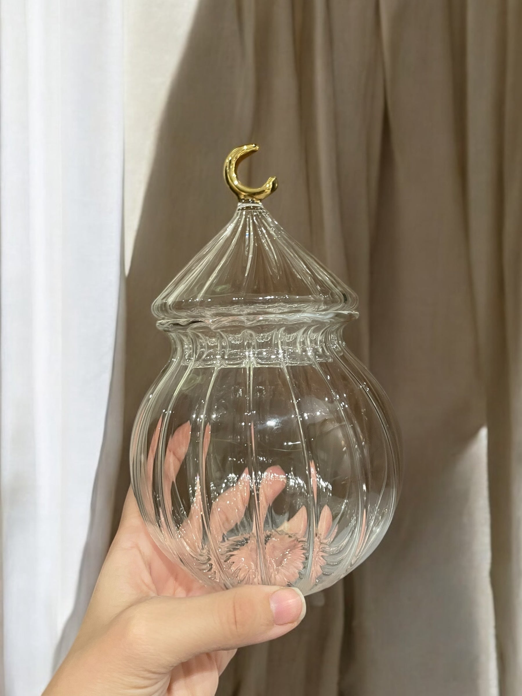 Clear Tamreya With Brass Crescent