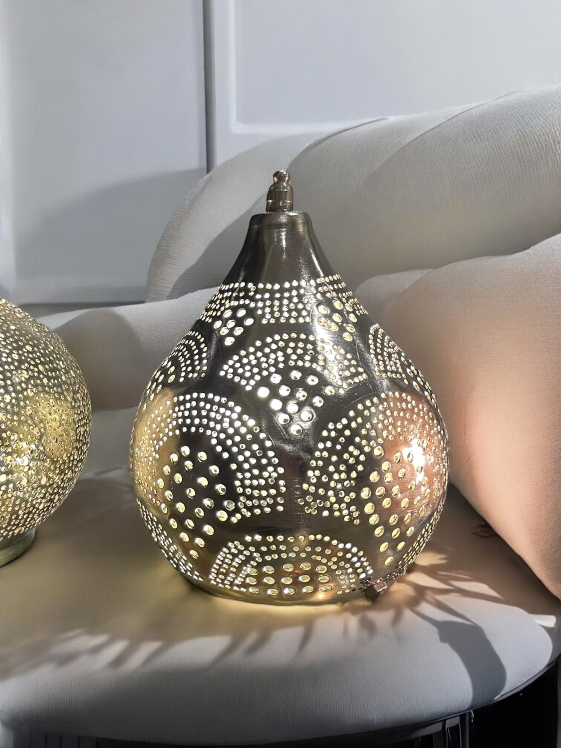 1001 Nights Handmade Silver Table Lamp