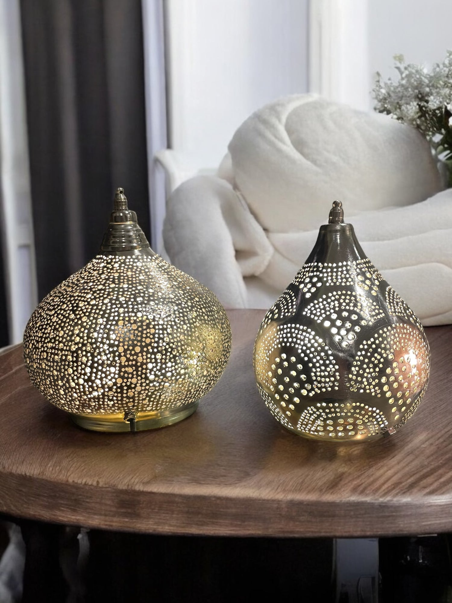 1001 Nights Handmade Silver Table Lamp