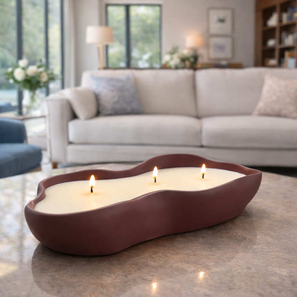 Irregular Oval Candle Bowl