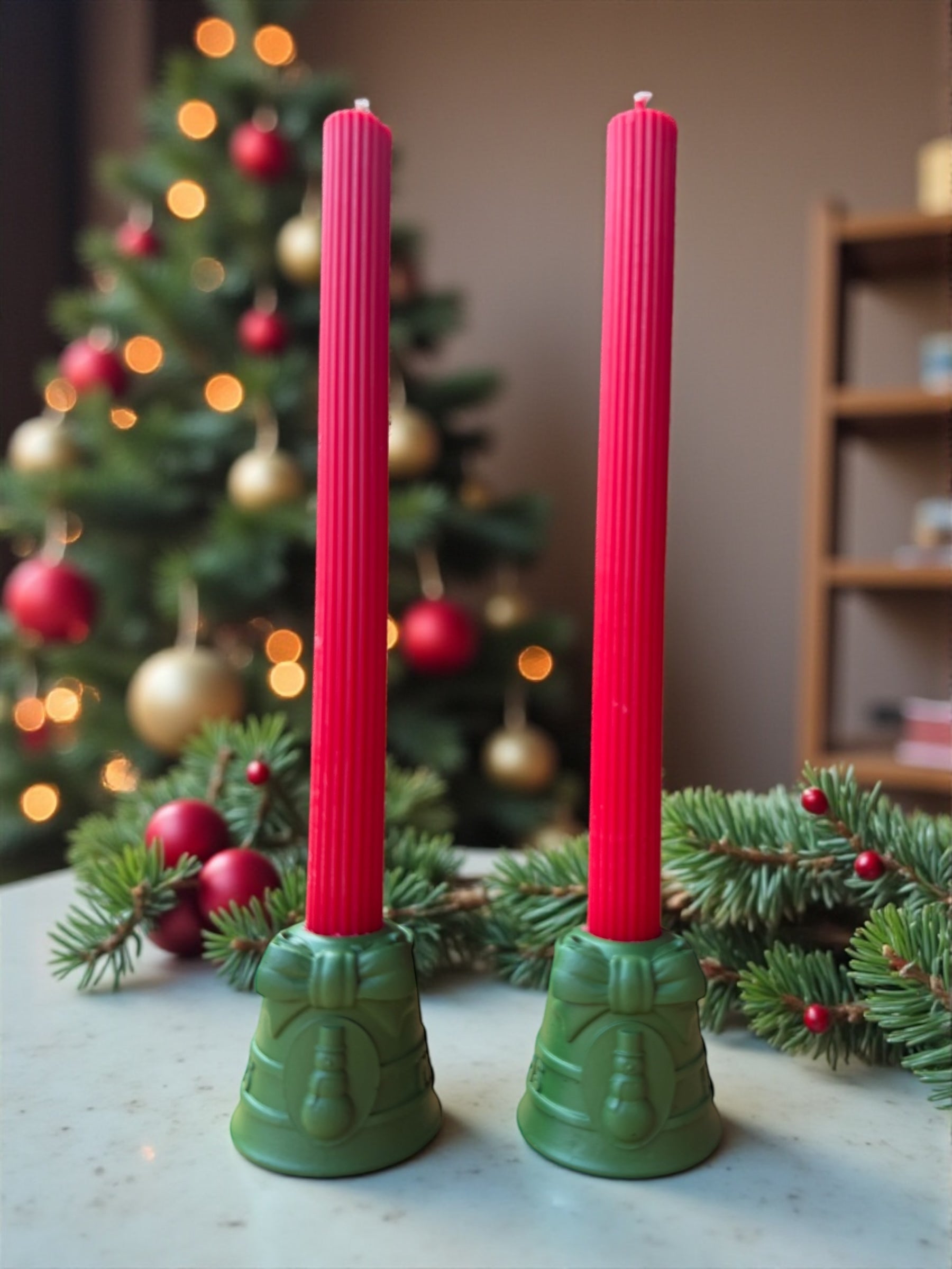 Holly Jolly Candle Holders