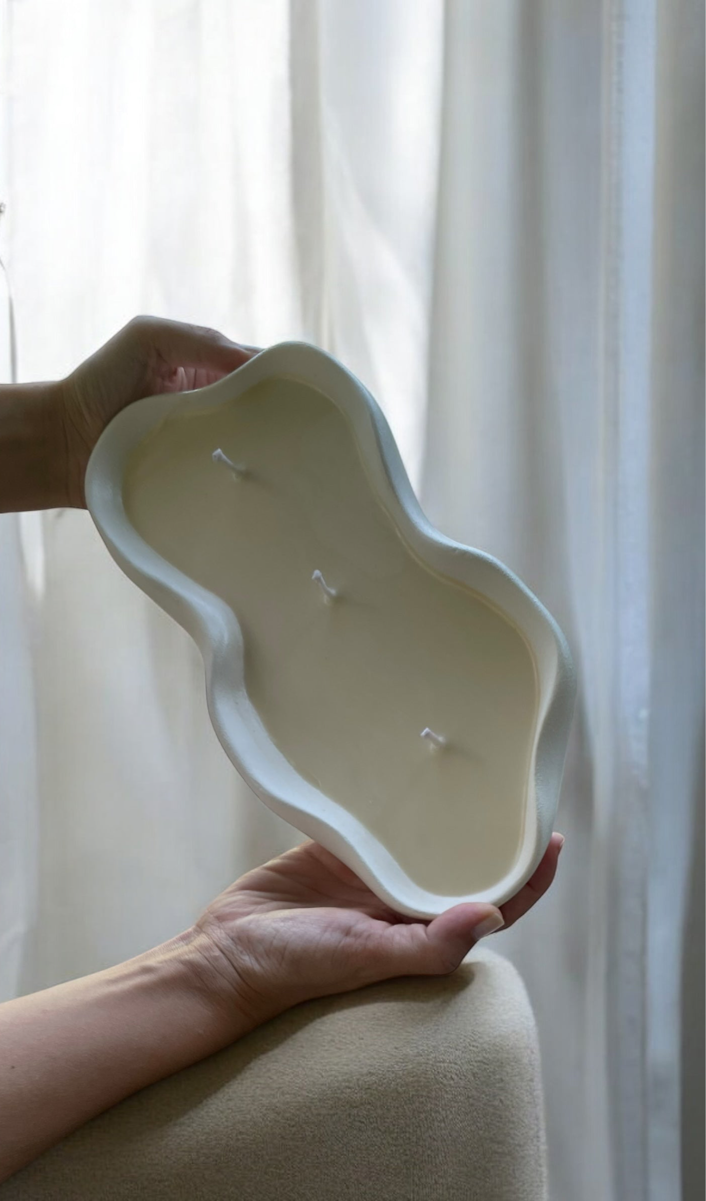 Irregular Oval Candle Bowl
