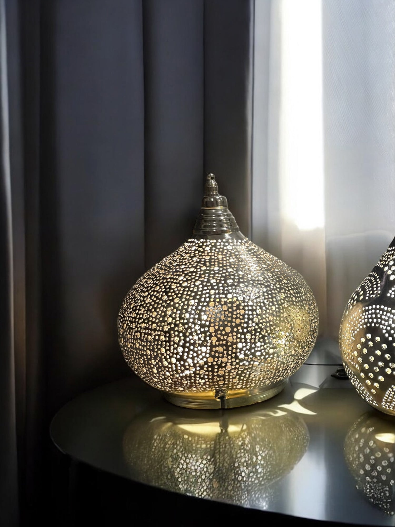 1001 Nights Handmade Silver Table Lamp