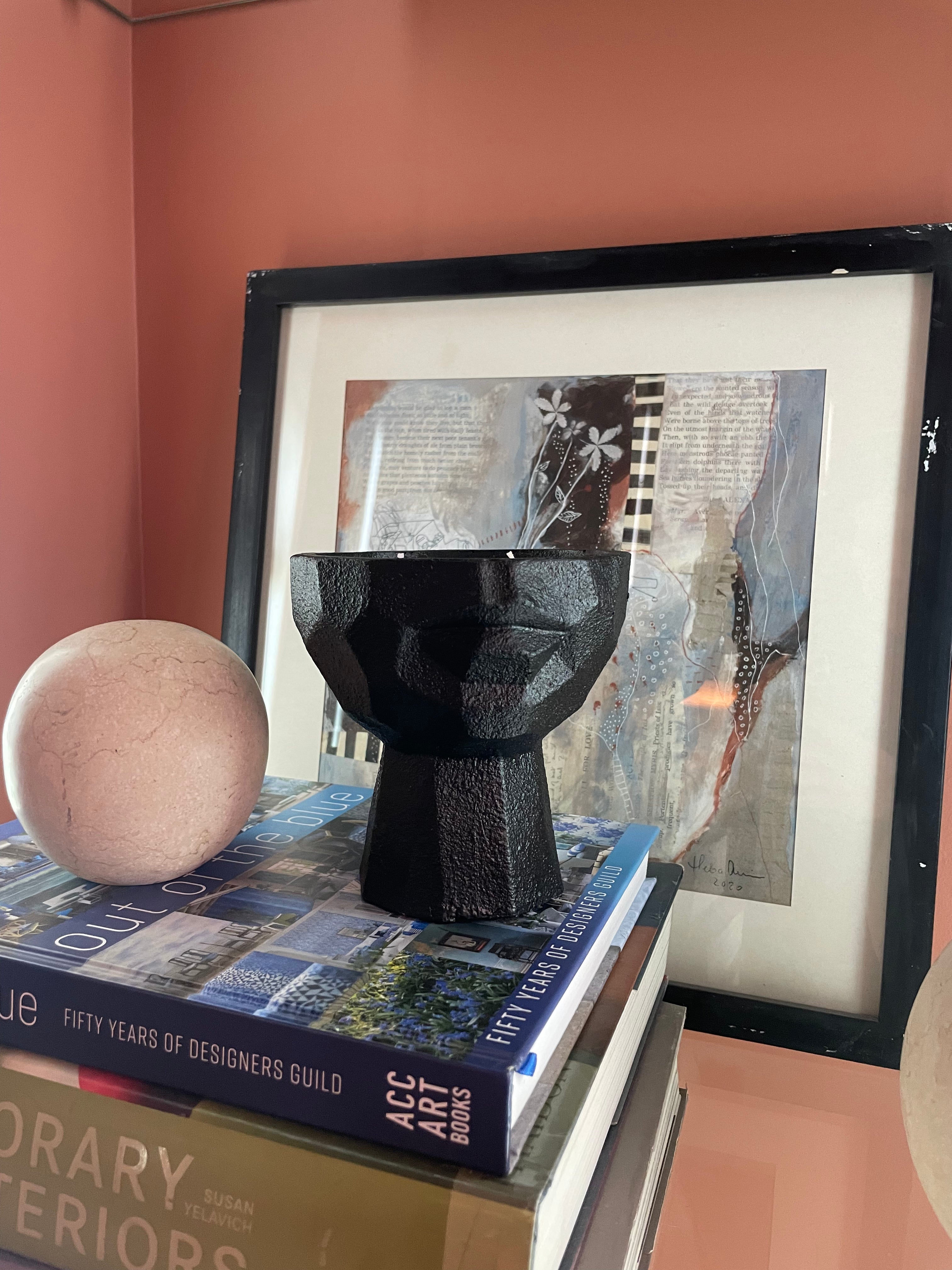 Midnight Ember Candle Pot Statue