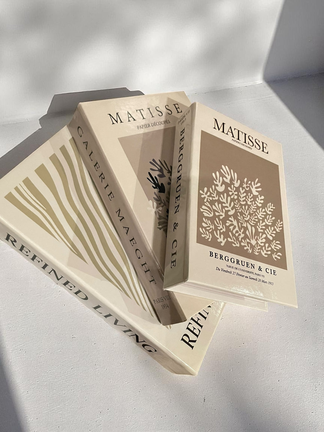 Earthy Neutral Faux Books Set