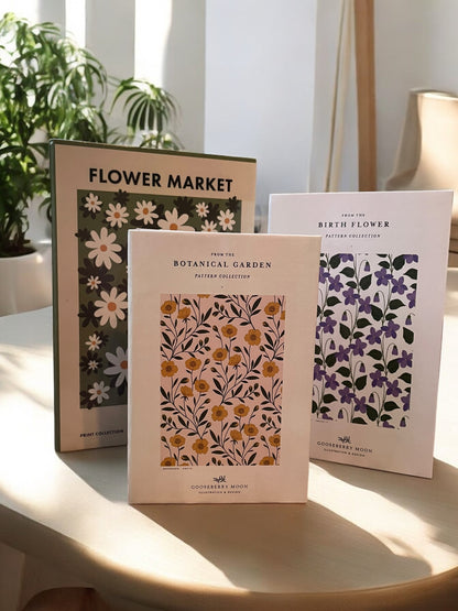 The Floral Trio Faux Books