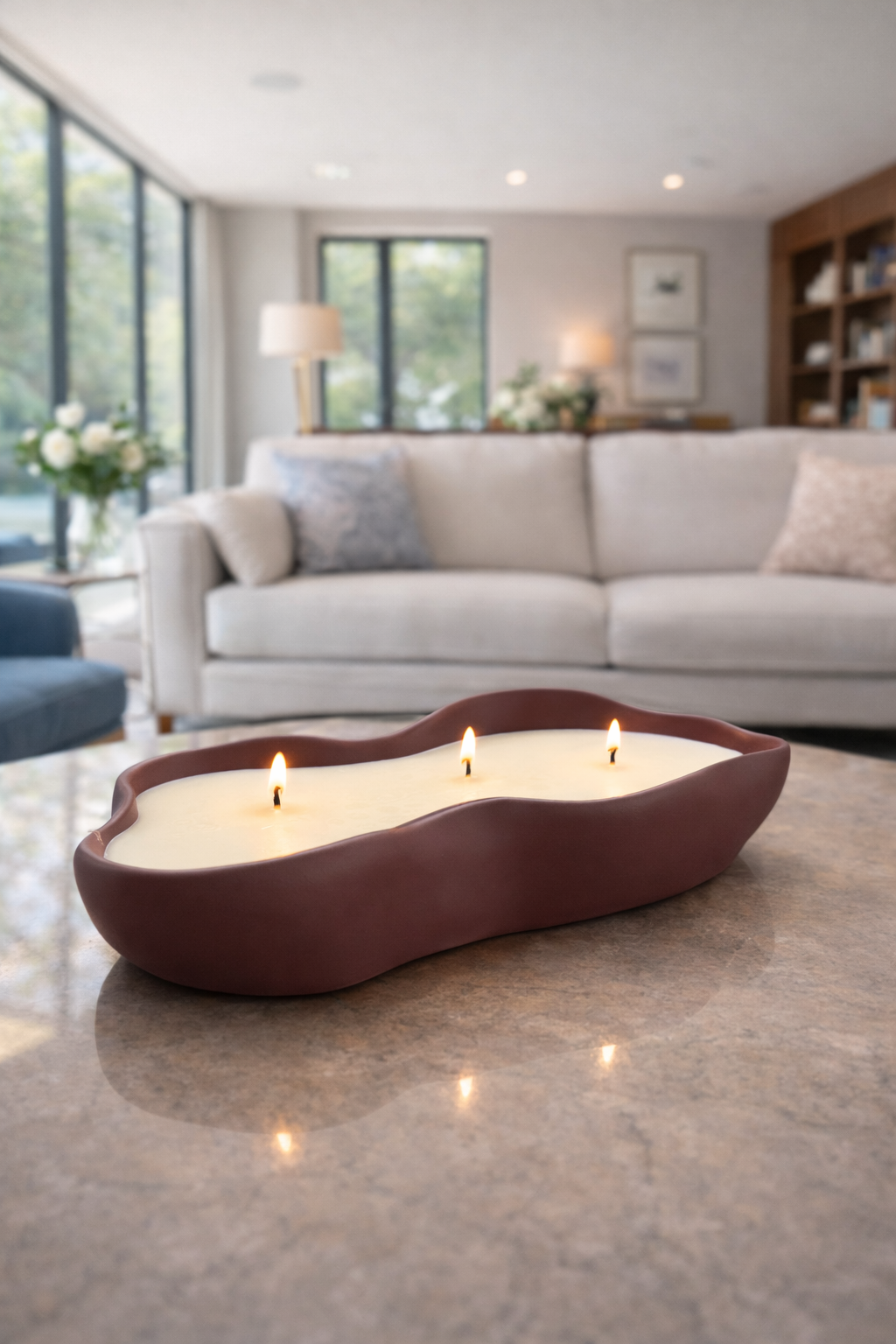 Irregular Oval Candle Bowl