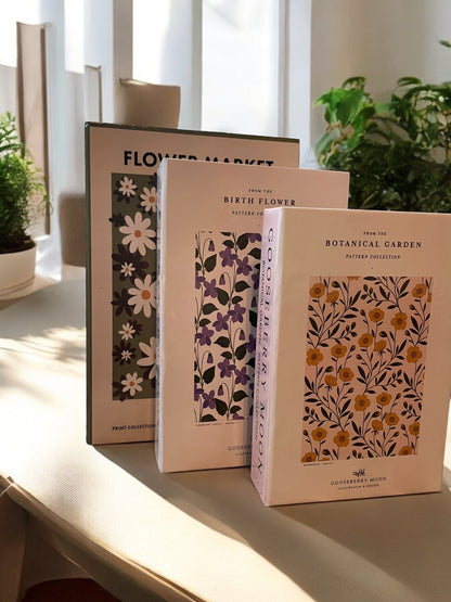 The Floral Trio Faux Books