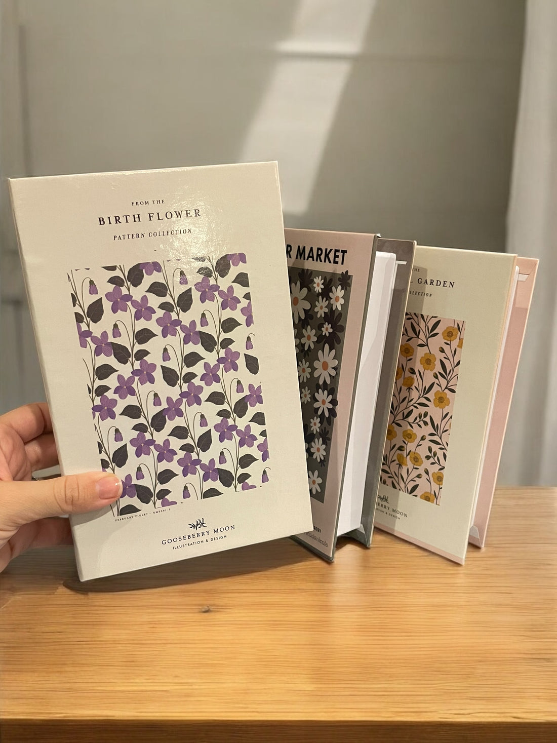 The Floral Trio Faux Books