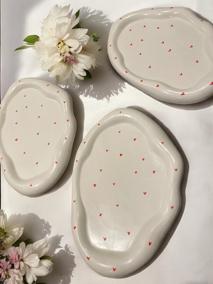 Hearts Cloudy Tray