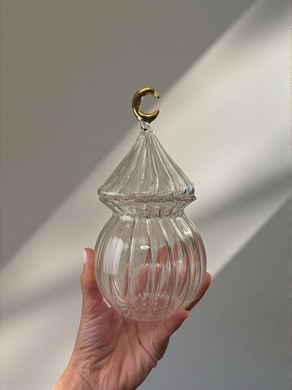 Clear Tamreya With Brass Crescent