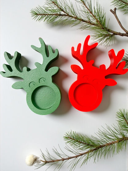 Festive Reindeer Tea Candle Holder