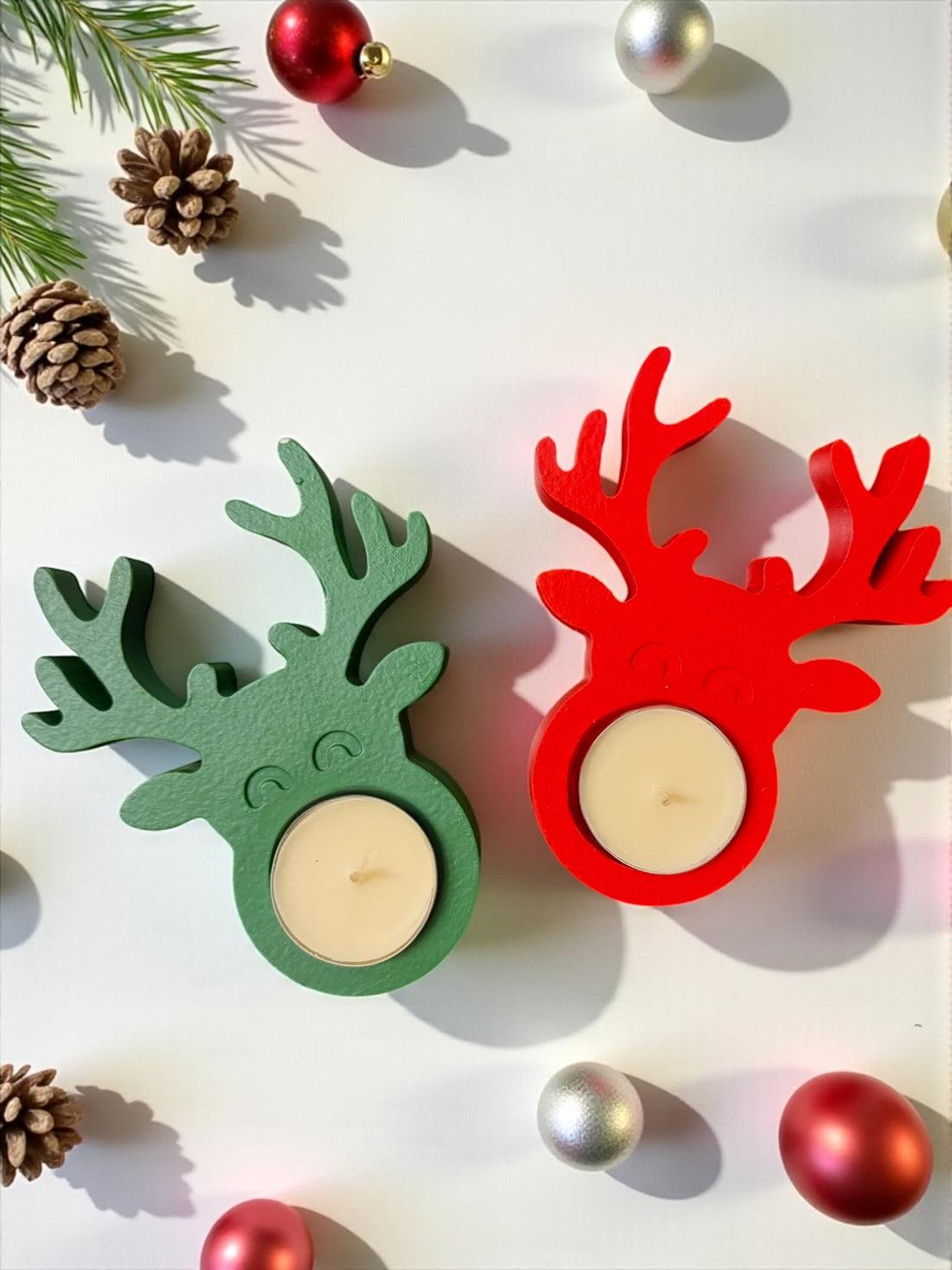 Festive Reindeer Tea Candle Holder