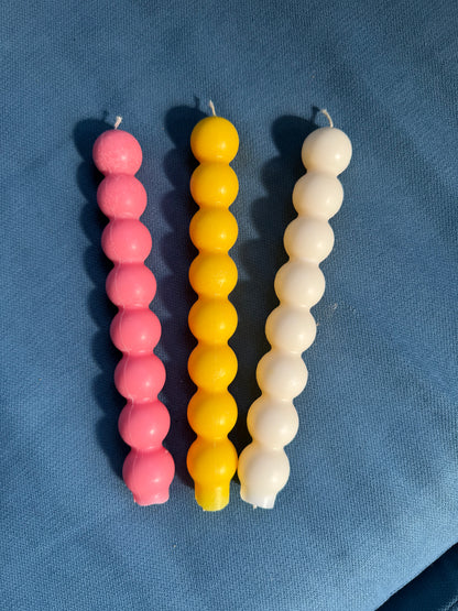 Two Bobbles Taper Candles