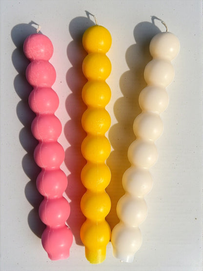 Two Bobbles Taper Candles