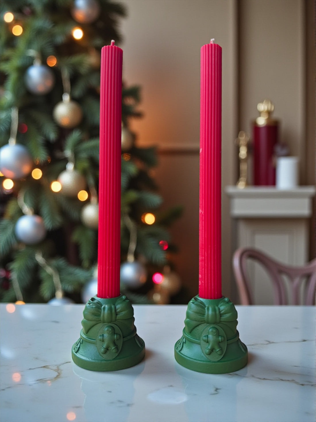 Holly Jolly Candle Holders
