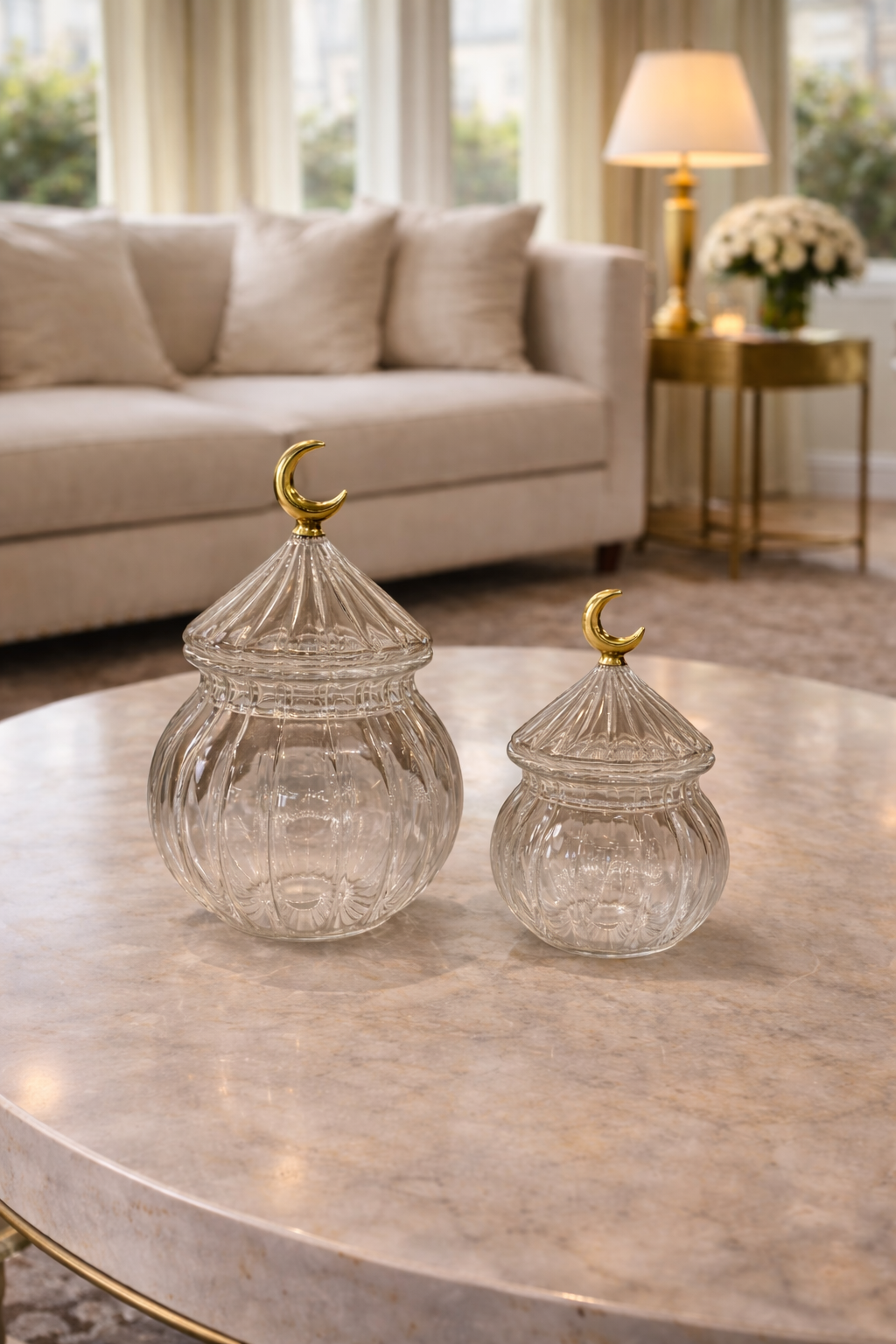Clear Tamreya With Brass Crescent