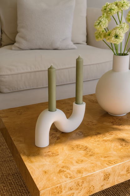 Sculptural Double Taper Holder